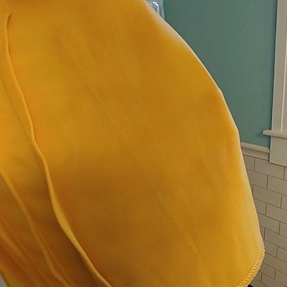 Vintage 60s Yellow Blouse With Rhinestone Buttons - Picture 7 of 8